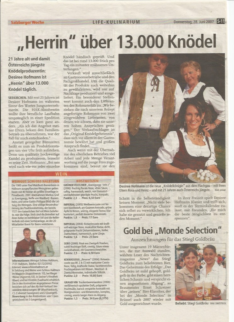 herrin über 13000 Knödel